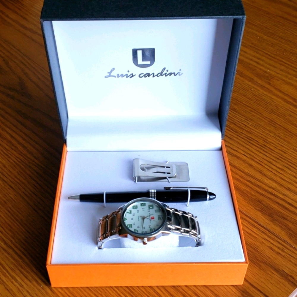 Luis cardini watch gift set